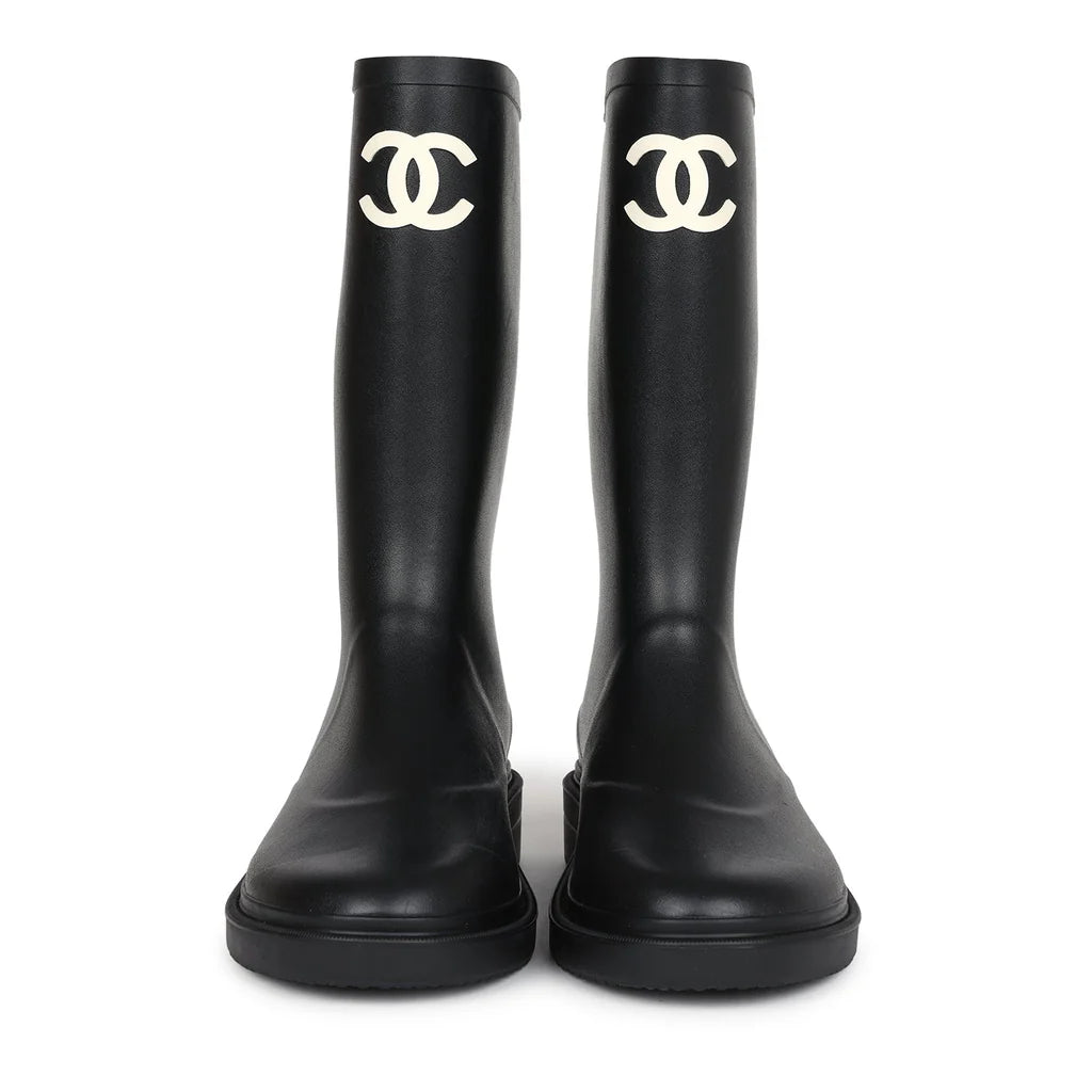 Black High Caoutchouc CC Boots