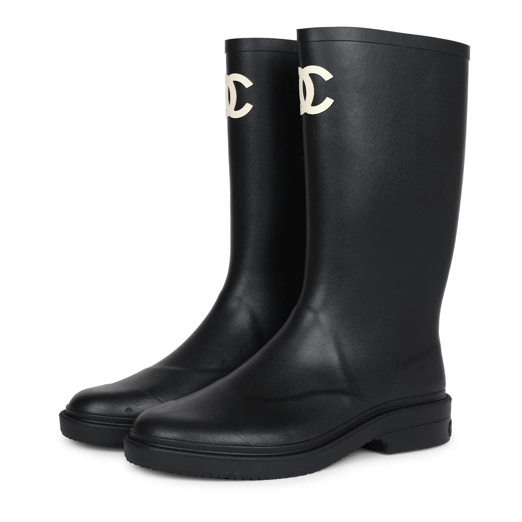Black High Caoutchouc CC Boots