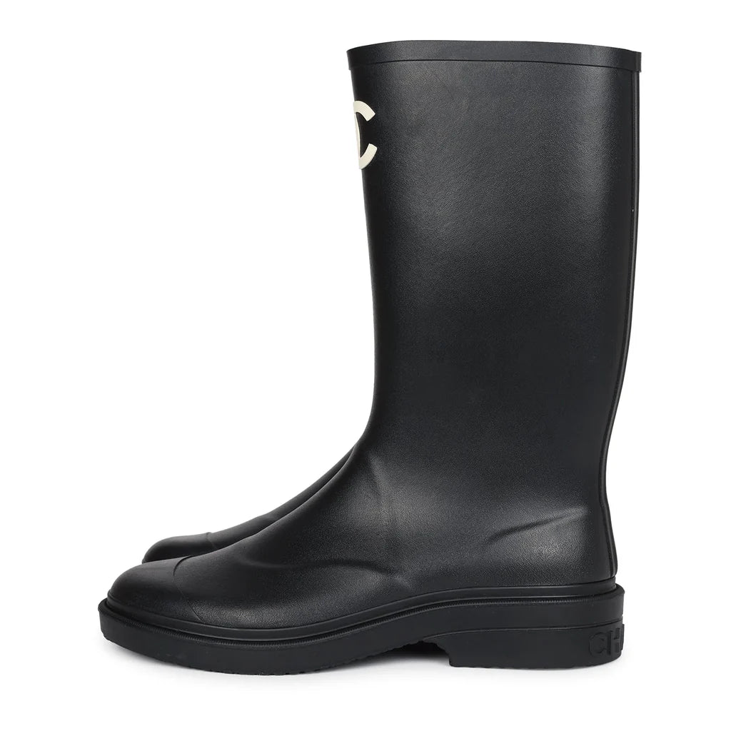 Black High Caoutchouc CC Boots