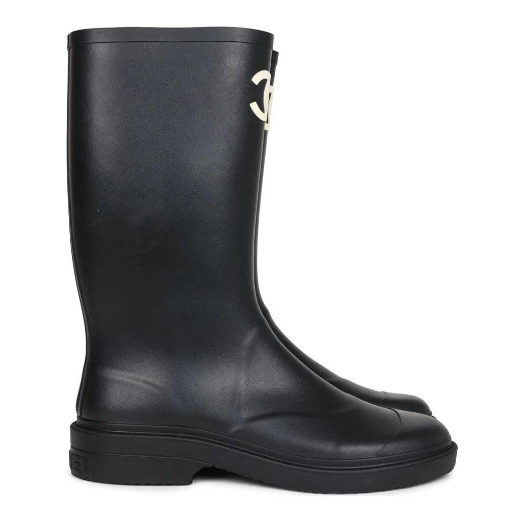 Black High Caoutchouc CC Boots
