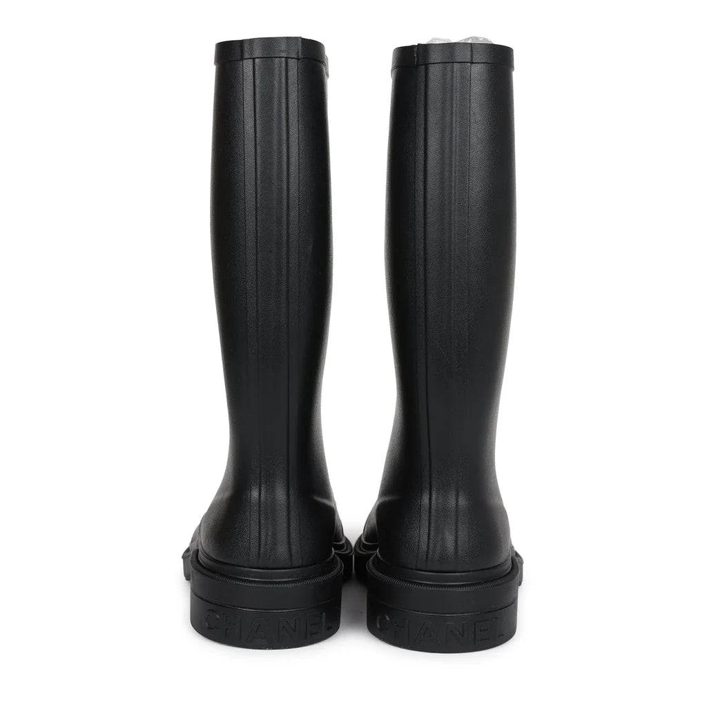 Black High Caoutchouc CC Boots