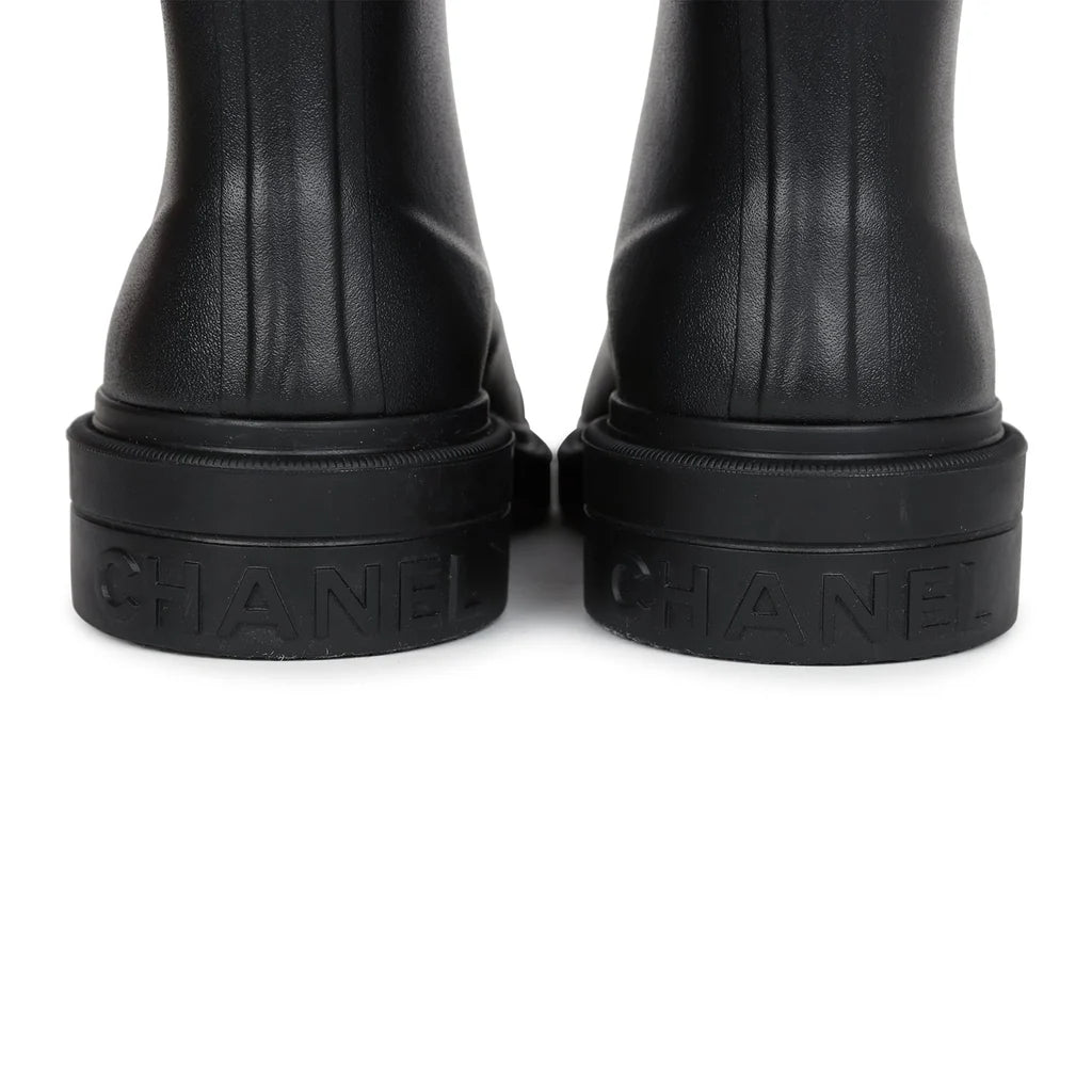 Black High Caoutchouc CC Boots